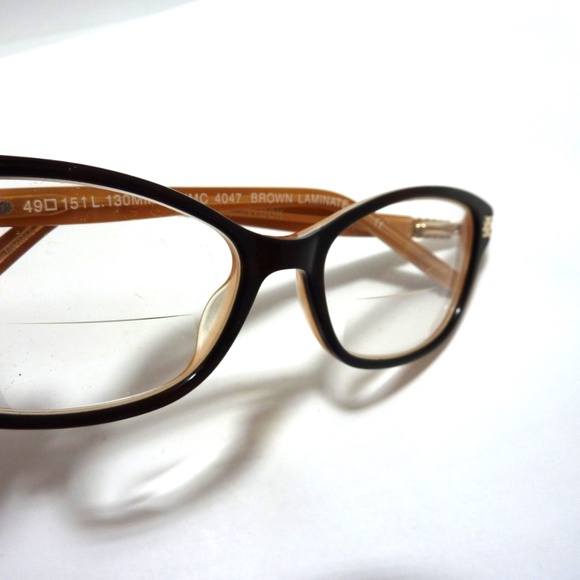JESSICA MCCLINTOCK JMC4047 Brown Laminate FRAME eyeglasses 49-15-130 - Picture 3 of 5